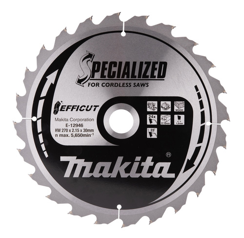 Tarcza tnąca do drewna 270 x 30 mm, 24Z Makita E-12946