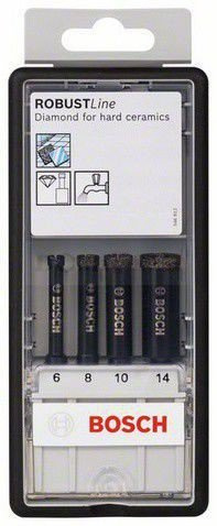 Bosch 2607019880 Zestaw 4 wierteł diamentowych do pracy na mokro Robust Line