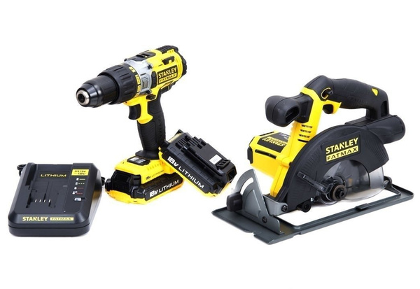 Zestaw Stanley Fatmax FMCK462D2S Wiertarko-wkrętarka z udarem FMC625 + Pilarka tarczowa FMC660 + Torba