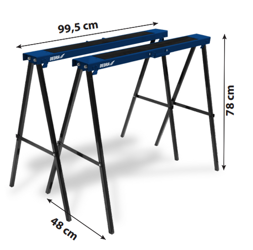 Zestaw 2 szt. kobyłek metalowych Dedra N110