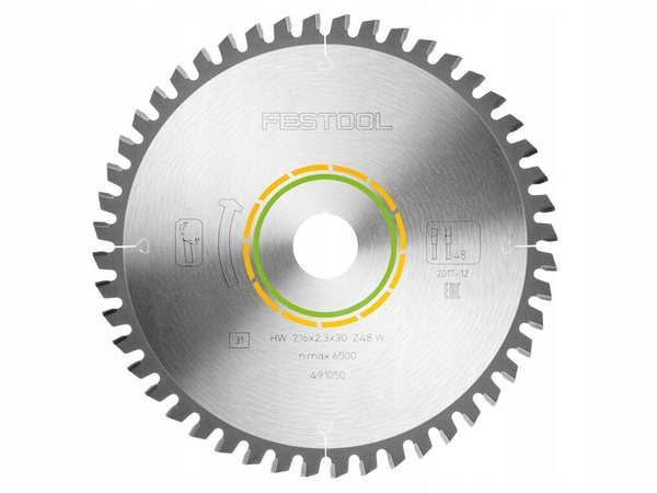 Tarcza pilarska z zębem drobnym 216x2,3x30 W48 Festool 491050