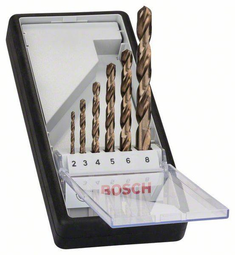 6-elem. zestaw wierteł do metalu Robust Line HSS-Co, 2–8 mm Bosch 2607019924