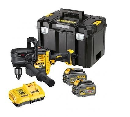 Akumulatorowa wiertarka kątowa DCD460T2-QW DeWalt + 2 x akumulator + ładowarka + walizka