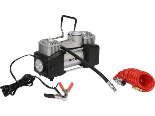 Kompresor samochodowy z lampą LED 250W - YATO YT-73462