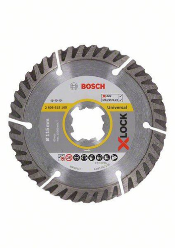 Diamentowa tarcza tnące Standard for Universal X-LOCK 115x22,23x2,0 Bosch 2608615165