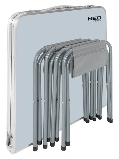 Zestaw biwakowy stół i 4 krzesła, składany w walizkę NEO Tools 63-159