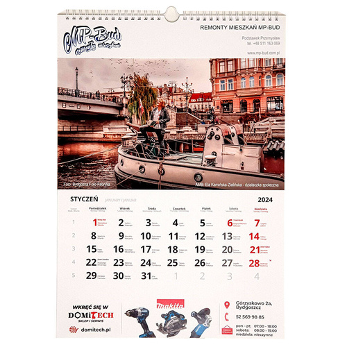 Kalendarz Charytatywny #BYDGOSZCZPRZYCIĄGA 2024