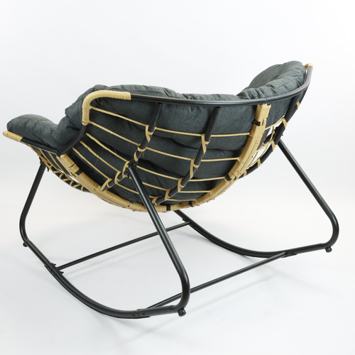 Fotel bujany Belivio NUVIO Dark Grey