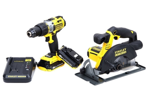 Zestaw Stanley Fatmax FMCK462D2S Wiertarko-wkrętarka z udarem FMC625 + Pilarka tarczowa FMC660 + Torba