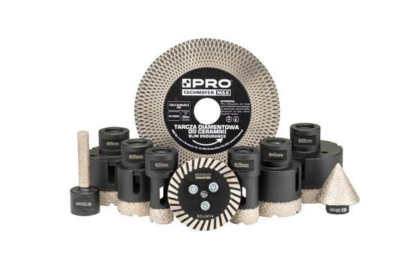 Zestaw koronek i tarcz do gresu PRO PRO-WA354