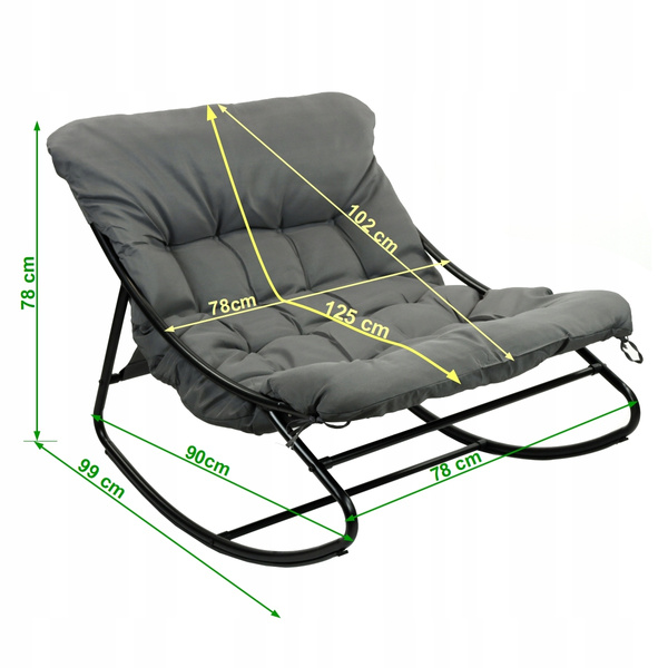 Fotel wypoczynkowy Belivio MILO dark grey