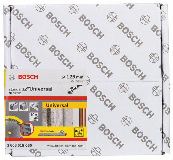 Tarcza diamentowa Bosch 2608615060 o średnicy 125 mm - zestaw 10 szt.