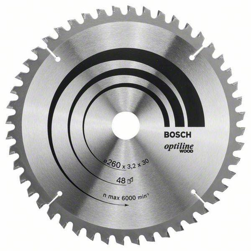 Tarcza pilarska Optiline Wood 260x30 Bosch 2608641202