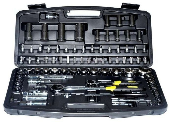 Stanley 1-95-586 Zestaw nasadek z grzechotką 1/4" i 1/2", 92 CZ.
