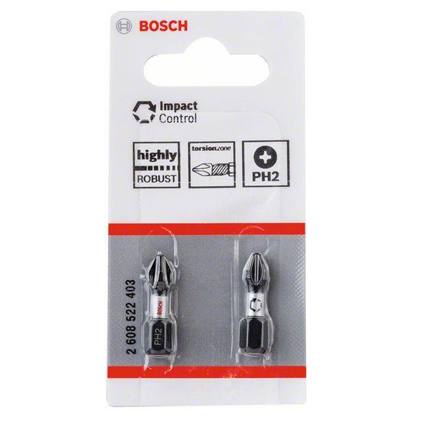 Bit Bosch PH2 Impact Control Insert - zestaw 2 sztuk
