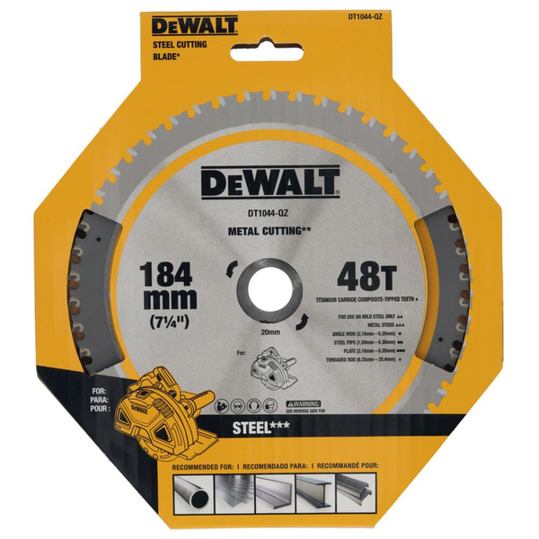 Tarcza tnąca do metalu 184x20 mm 48T Dewalt DT1044-QZ