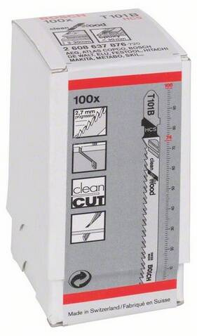 Zestaw 100 szt. brzeszczotów do wyrzynarek Bosch T 101 B (2608637876)