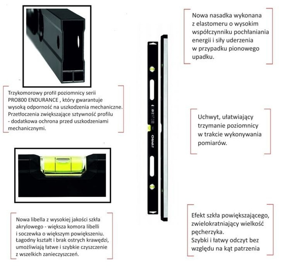 Poziomica 200 cm PRO BG-200