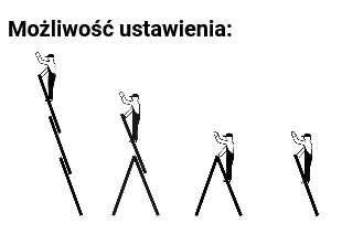 Trzyelementowa drabina wielofunkcyjna 3*14 TRIBILO 129727 KRASUE