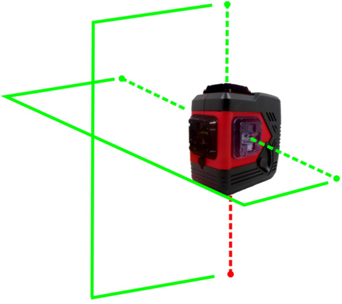 Laser krzyżowy zielony 4-punktowy BRODY-X4PG Beiter