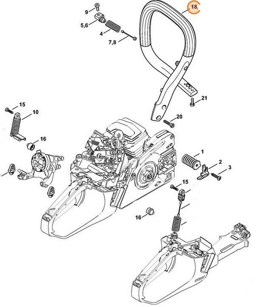 Sprężyna amortyzatora Stihl 11417913102