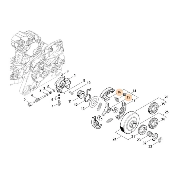 Sprzęgło pilarki Stihl 11381602010