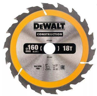 Tarcza do drewna do pilarek ręcznych DT1931 DeWalt