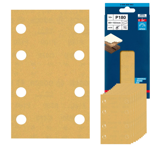 Papier ścierny Bosch EXPERT C470 80x133mm P180 10szt.