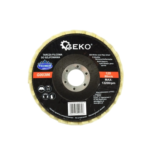 Tarcza do polerowania metalu 125x22,23 mm Geko G00386