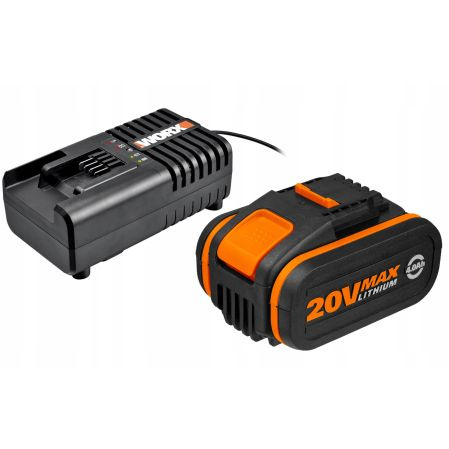 Zestaw: Ładowarka PowerShare 20V+Akumulator litowo-jonowy 4.0 Ah WORX WA3604