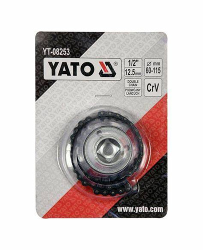 Klucz łańcuchowy do filtrów oleju Yato YT-08253 60 - 115 mm 1/2"