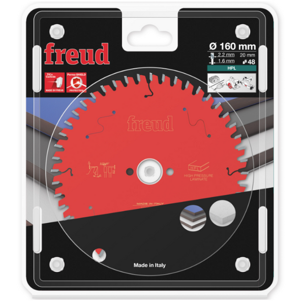 Tarcza do cięcia HPL, laminatów, Corianu 160x2,2/1,6x20 Z48 Freud FR06H001H