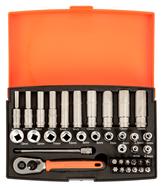 Zestaw kluczy nasadowych Bahco SL25L 37 el.