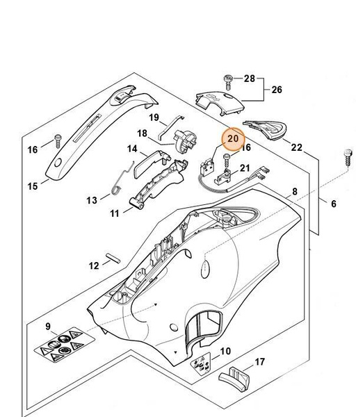 Przełącznik do TS 420 Stihl 42384300501