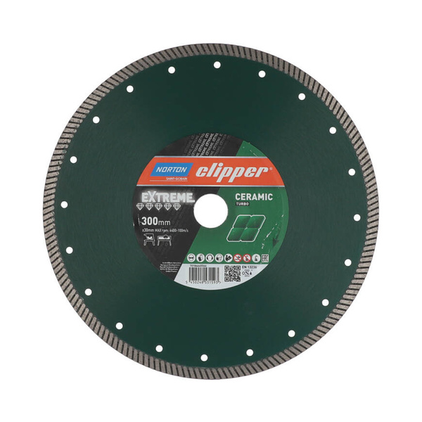 Tarcza diamentowa Norton Clipper Extreme Ceramic Turbo H10 300 x 30 mm 70184645566 