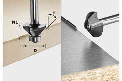 Frez do fazowan S8 HW 45° D26-KL OFK Festool 499799