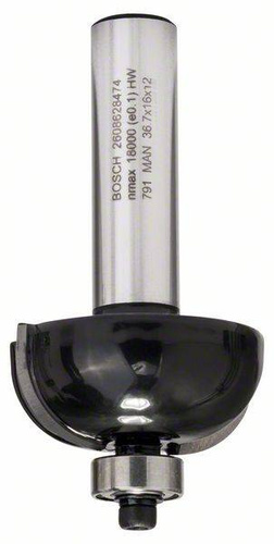 Frez do żłobienia, 12 mm, R1 12 mm, D 36,7 mm, L 16 mm, G 70 mm Bosch 2608628474