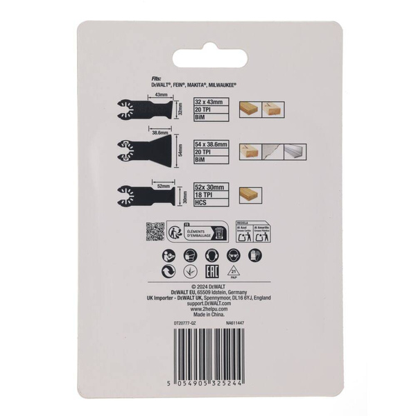 Zestaw 5 szt. brzeszczotów Dewalt DT20777-QZ