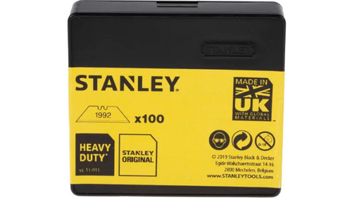 Zestaw 100 szt. ostrzy 1992 z otworami, trapezowe 62 mm Stanley 1-11-921