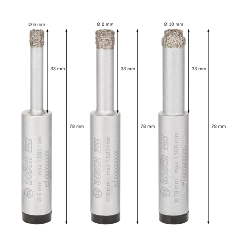 Zestaw wierteł diamentowych do ceramiki Bosch 2608587145