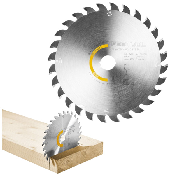 Tarcza do cięcia drewna Festool Wood Universal 168 x 20 x 1,8 28Z 205764