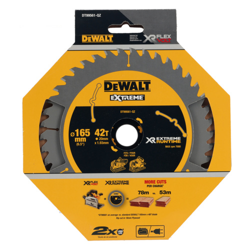 Tarcza do cięcia drewna 165x20mm 42T Dewalt DT99561-QZ