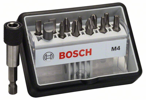 12+1-elem. zestaw bitów do wkrętarek Robust Line M PH/PZ/T/S, wersja Extra Hard Bosch 2607002566
