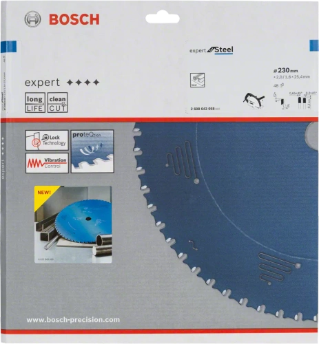 Tarcza do cięcia metalu Bosch Expert 230X25.4X2/1.6X48T