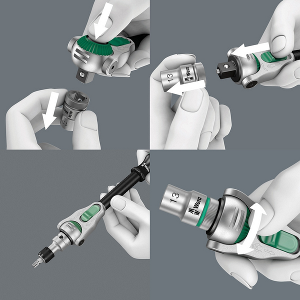 Zestaw kluczy nasadowych Wera 05004016001 + Grzechotka Zyklop Speed 1/4 8100 SA