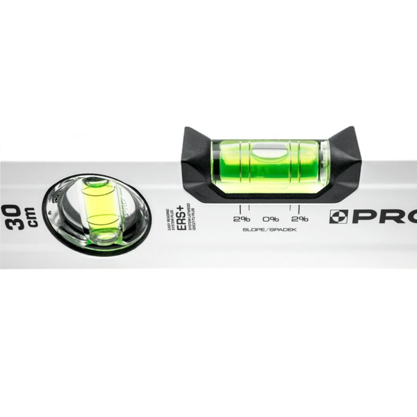 Poziomica PRO600 AB-030 malowana biała z libellą 2% 30 CM