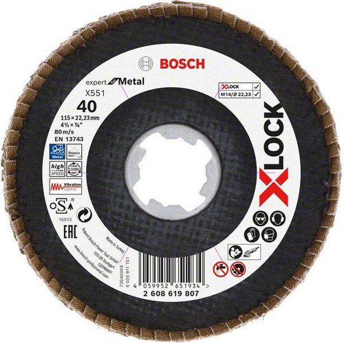 Tarcza listkowa X551 Expert for Metal X-LOCK 115x22,23x40 Bosch 2608619807