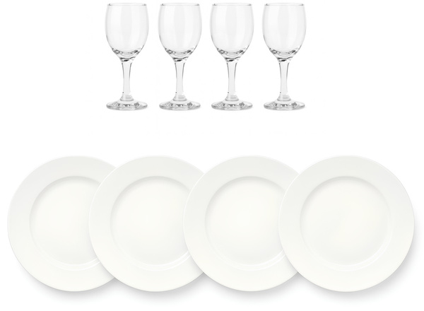 Wiklinowy kosz piknikowy 4-osobowy Belivio MALVA