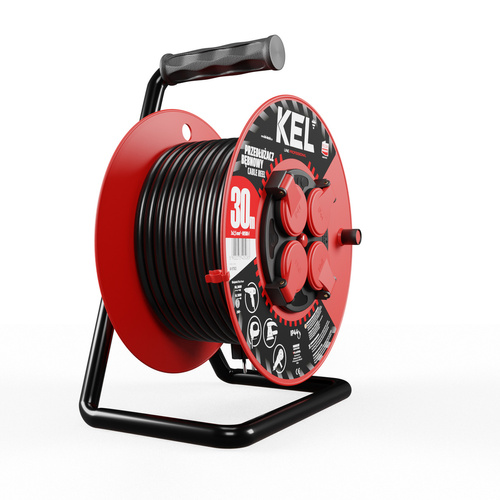 Przedłużacz bębnowy Kel Professional W-97922, 30M/3X2,5