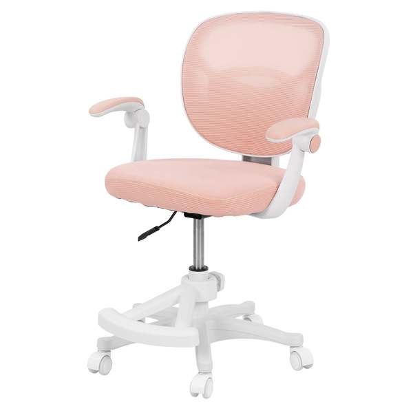 Fotel obrotowy Belivio ELMO różowy